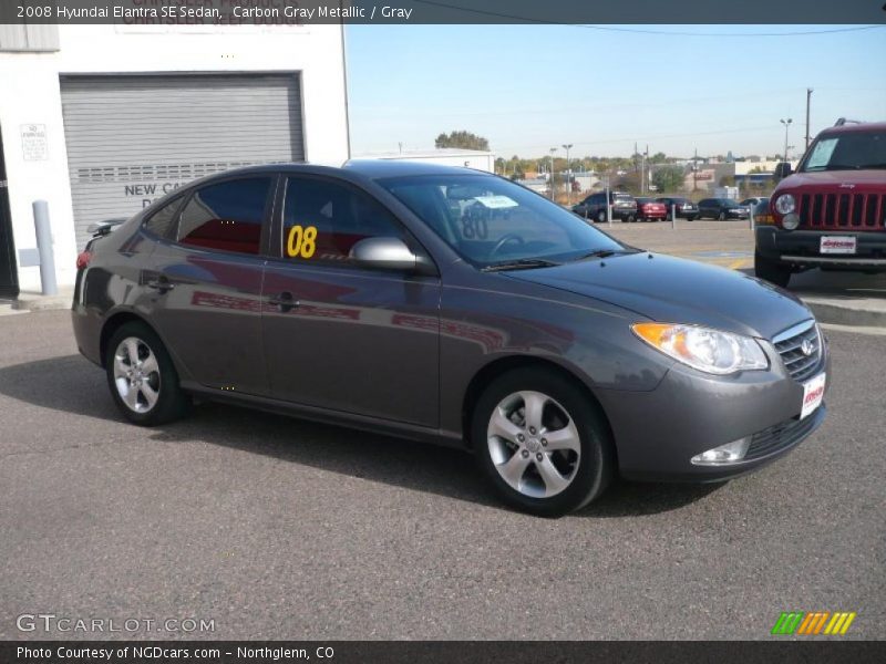 Carbon Gray Metallic / Gray 2008 Hyundai Elantra SE Sedan