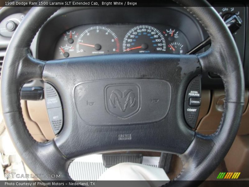 Bright White / Beige 1998 Dodge Ram 1500 Laramie SLT Extended Cab