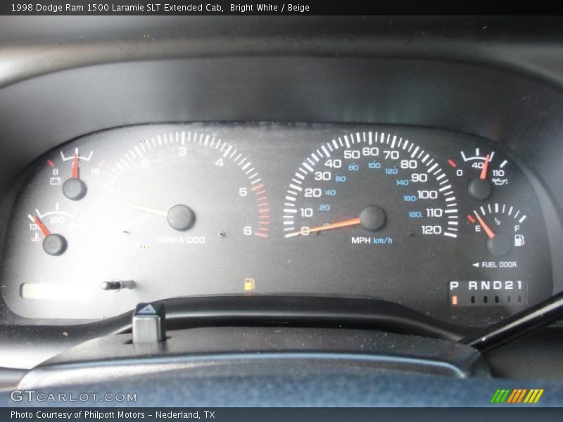 Bright White / Beige 1998 Dodge Ram 1500 Laramie SLT Extended Cab