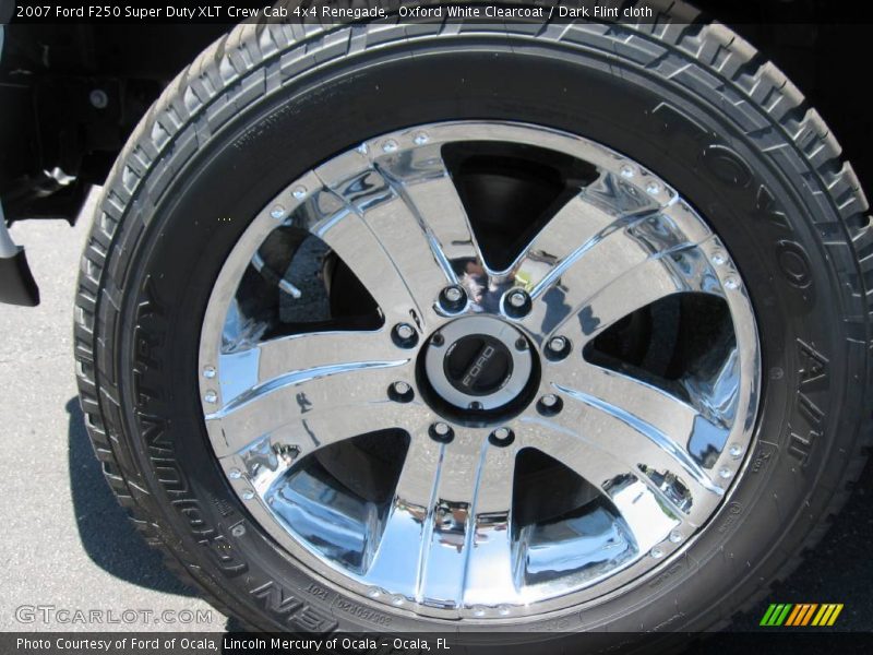 Oxford White Clearcoat / Dark Flint cloth 2007 Ford F250 Super Duty XLT Crew Cab 4x4 Renegade