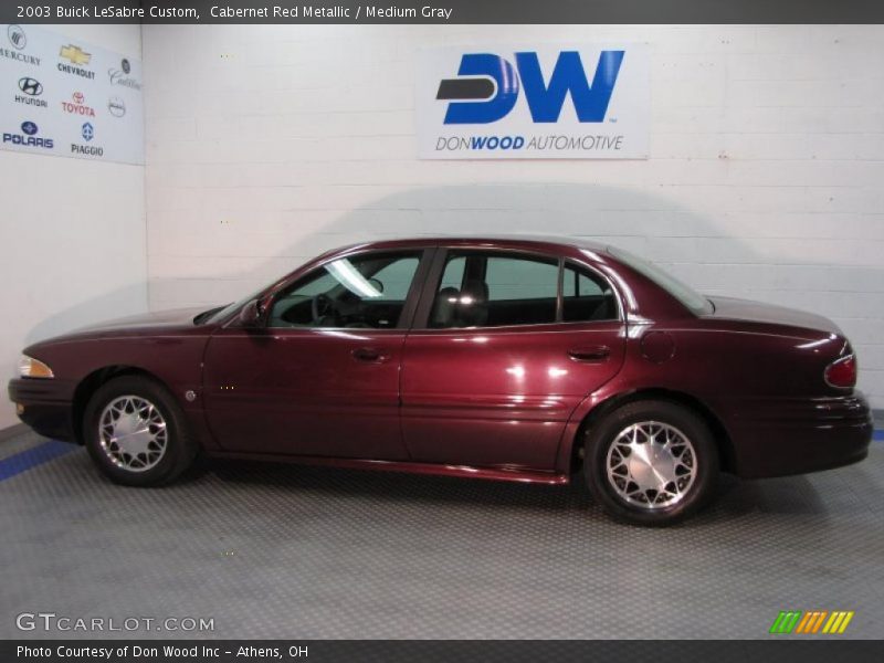 Cabernet Red Metallic / Medium Gray 2003 Buick LeSabre Custom
