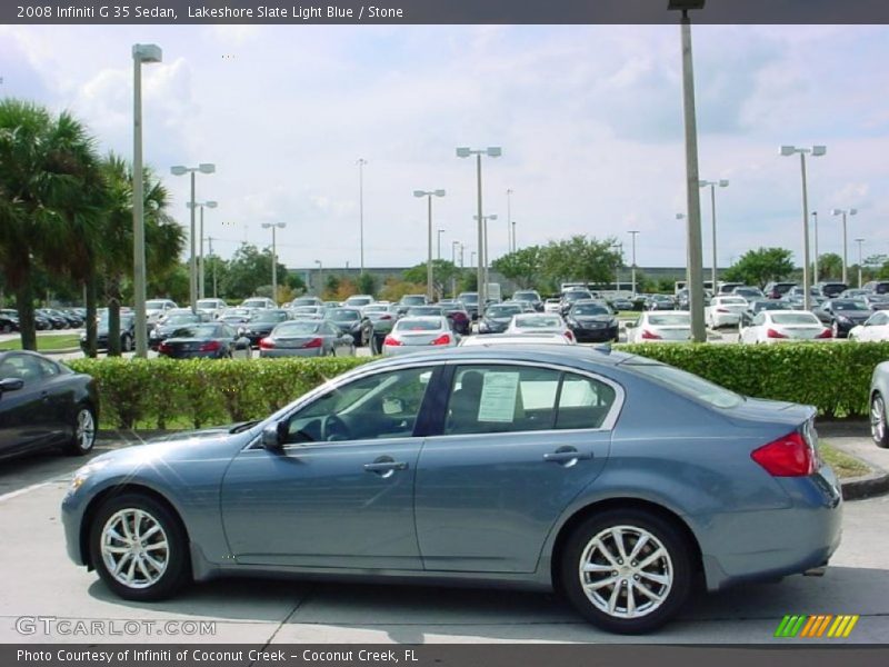 Lakeshore Slate Light Blue / Stone 2008 Infiniti G 35 Sedan