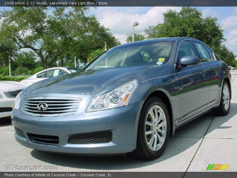 Lakeshore Slate Light Blue / Stone 2008 Infiniti G 35 Sedan