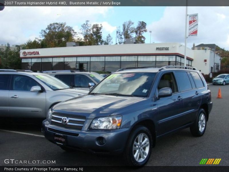 Bluestone Metallic / Ivory Beige 2007 Toyota Highlander Hybrid 4WD