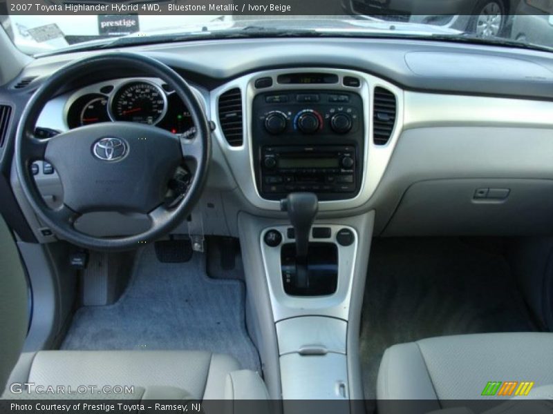 Bluestone Metallic / Ivory Beige 2007 Toyota Highlander Hybrid 4WD