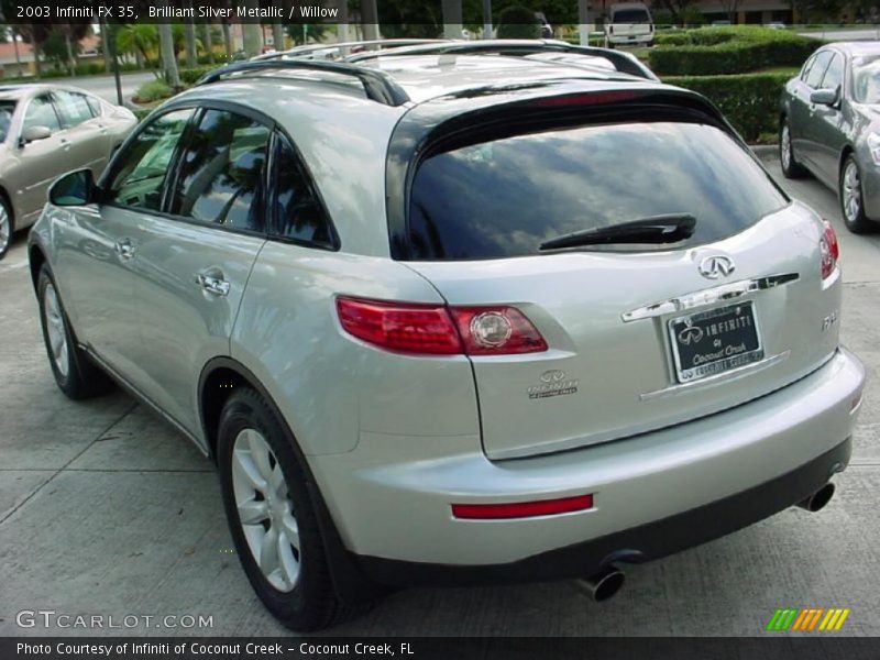 Brilliant Silver Metallic / Willow 2003 Infiniti FX 35