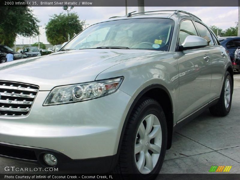 Brilliant Silver Metallic / Willow 2003 Infiniti FX 35