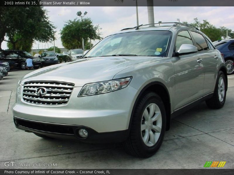 Brilliant Silver Metallic / Willow 2003 Infiniti FX 35