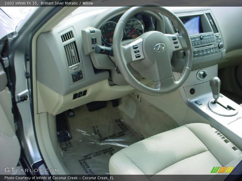 Brilliant Silver Metallic / Willow 2003 Infiniti FX 35