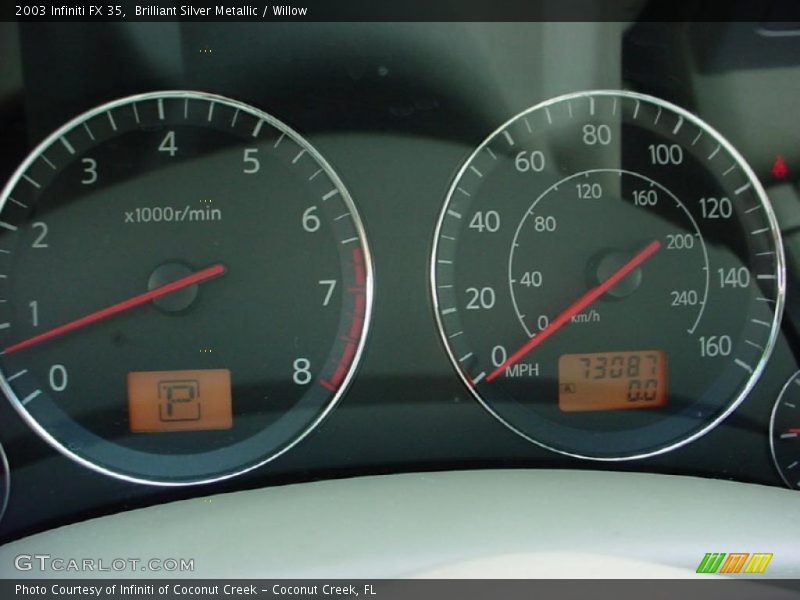 Brilliant Silver Metallic / Willow 2003 Infiniti FX 35