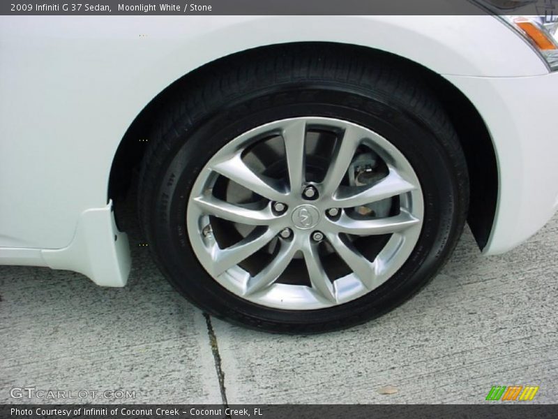 Moonlight White / Stone 2009 Infiniti G 37 Sedan