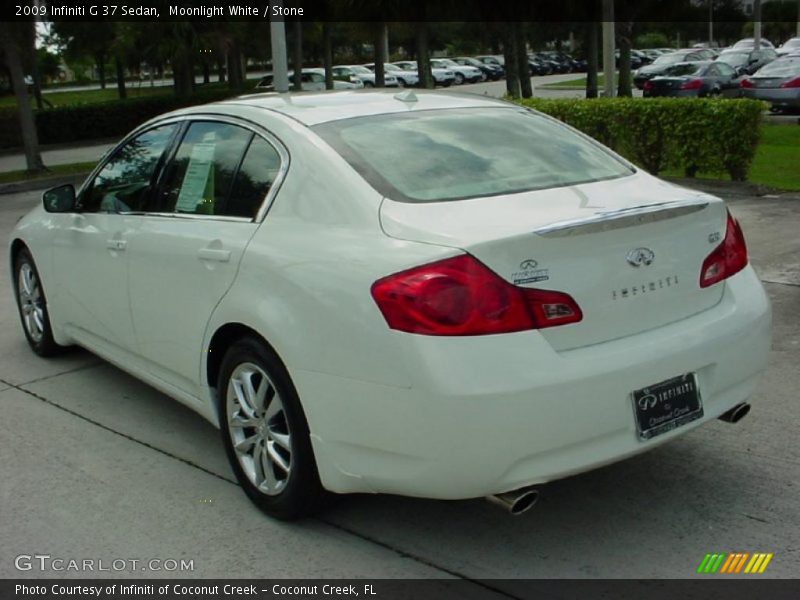 Moonlight White / Stone 2009 Infiniti G 37 Sedan
