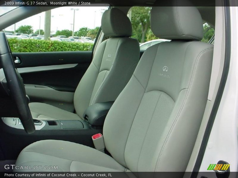 Moonlight White / Stone 2009 Infiniti G 37 Sedan