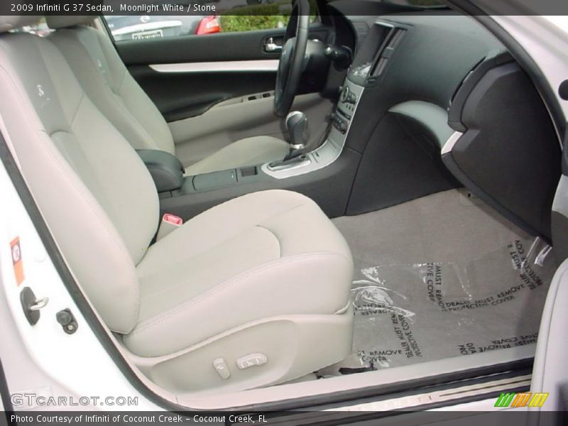 Moonlight White / Stone 2009 Infiniti G 37 Sedan