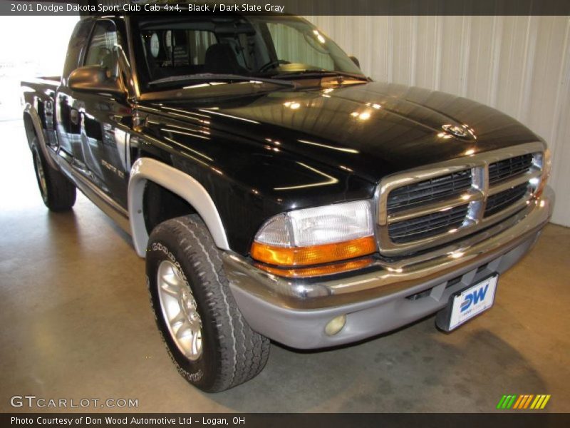 Black / Dark Slate Gray 2001 Dodge Dakota Sport Club Cab 4x4