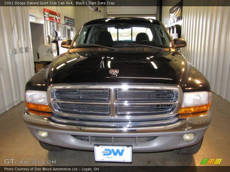 Black / Dark Slate Gray 2001 Dodge Dakota Sport Club Cab 4x4