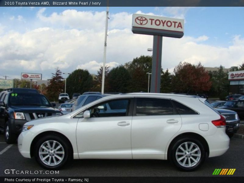 Blizzard White Pearl / Ivory 2010 Toyota Venza AWD