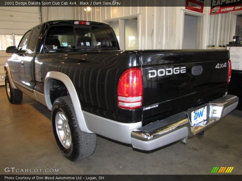 Black / Dark Slate Gray 2001 Dodge Dakota Sport Club Cab 4x4