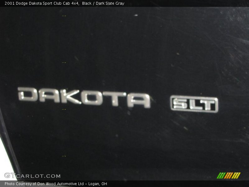 Black / Dark Slate Gray 2001 Dodge Dakota Sport Club Cab 4x4