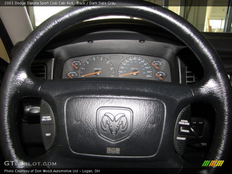 Black / Dark Slate Gray 2001 Dodge Dakota Sport Club Cab 4x4