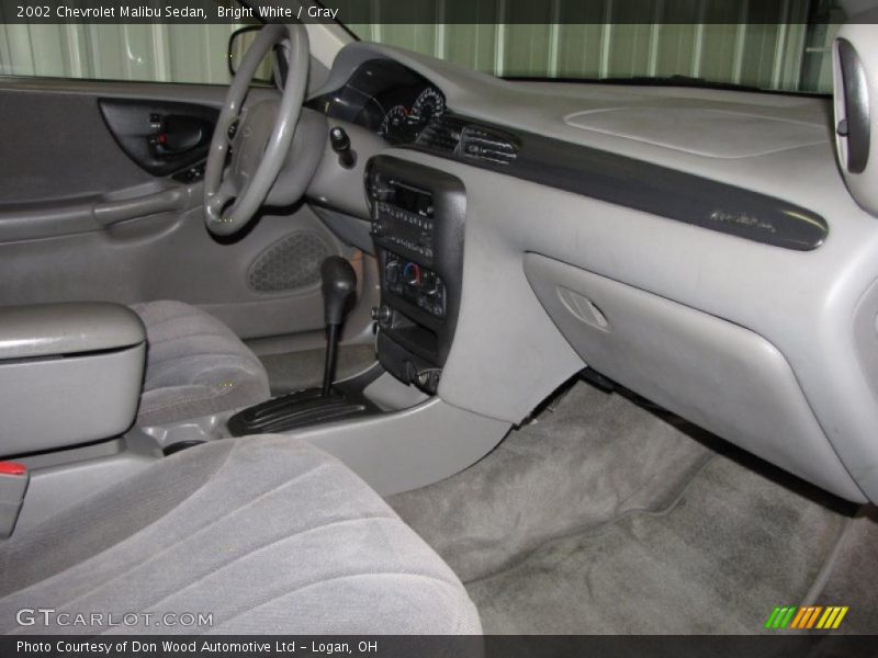 Bright White / Gray 2002 Chevrolet Malibu Sedan