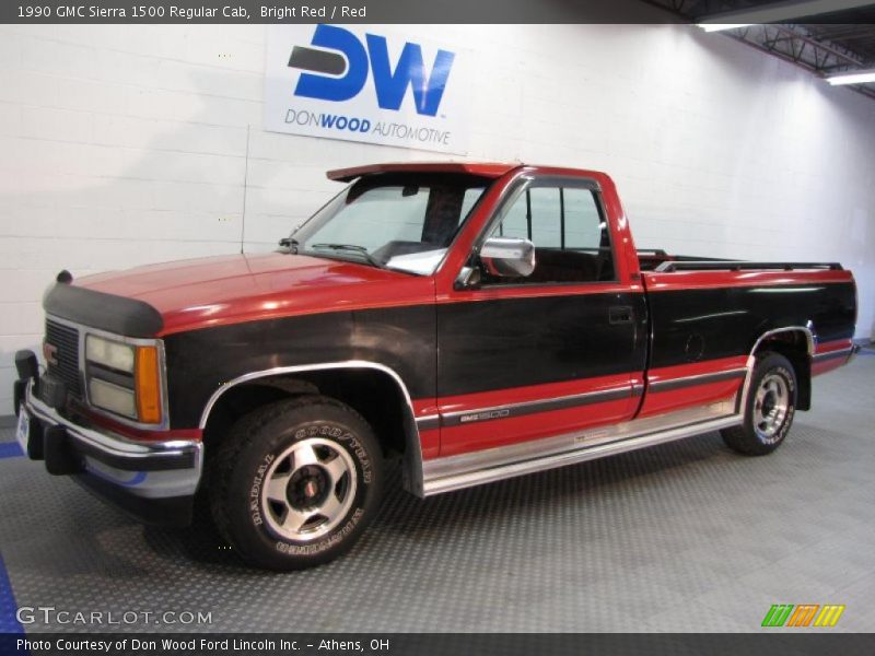 Bright Red / Red 1990 GMC Sierra 1500 Regular Cab