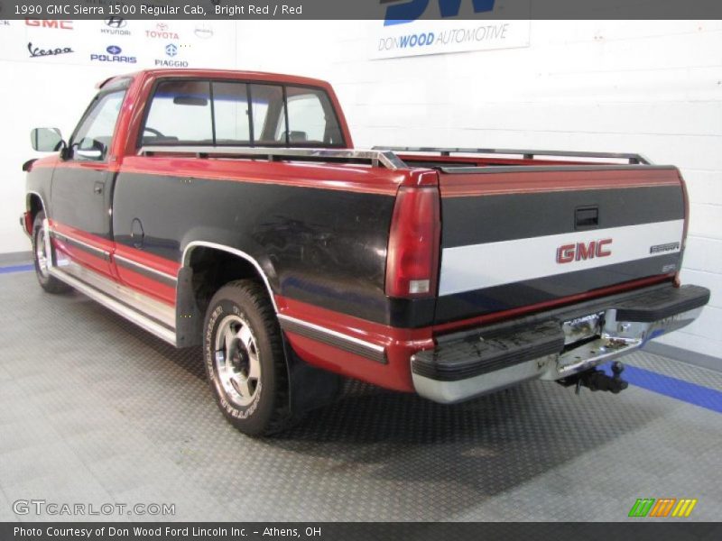 Bright Red / Red 1990 GMC Sierra 1500 Regular Cab