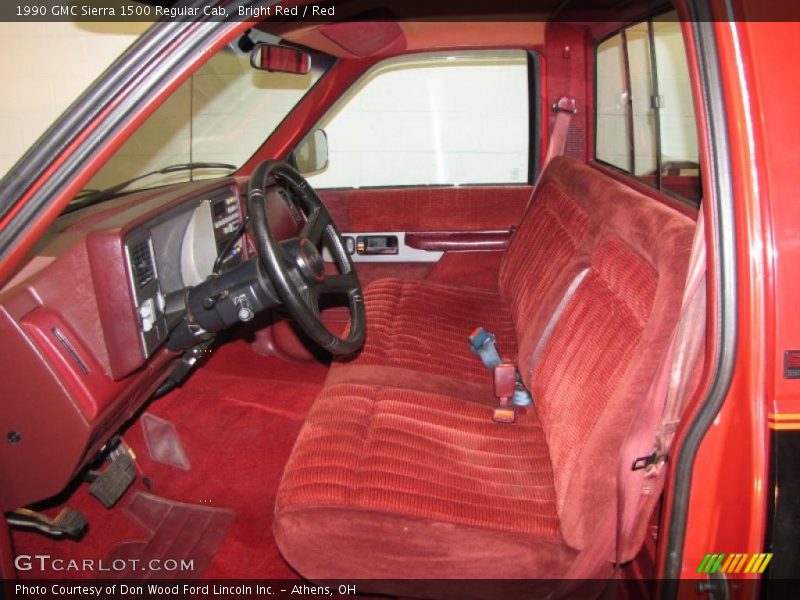 Red Interior - 1990 Sierra 1500 Regular Cab 