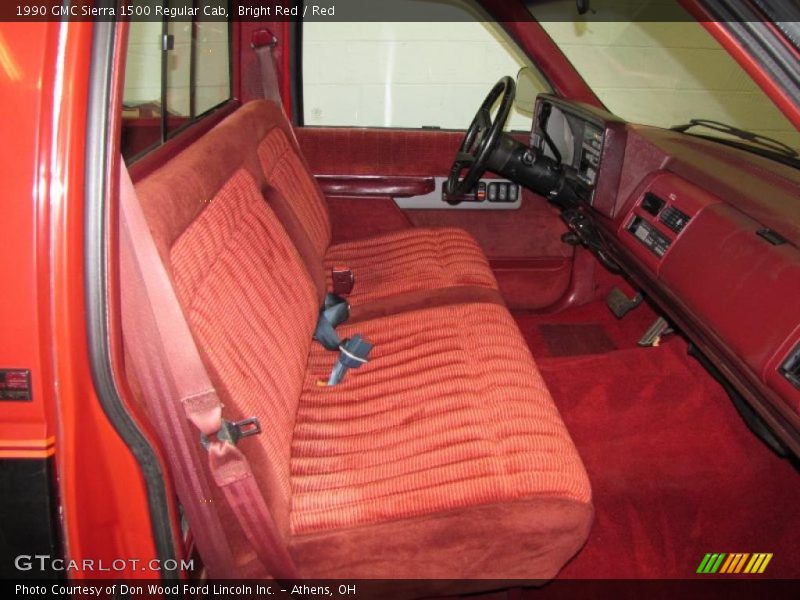  1990 Sierra 1500 Regular Cab Red Interior