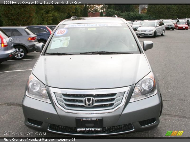 Slate Green Metallic / Gray 2008 Honda Odyssey EX-L