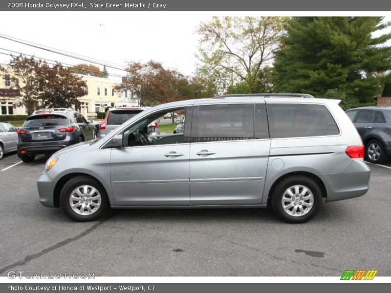 Slate Green Metallic / Gray 2008 Honda Odyssey EX-L