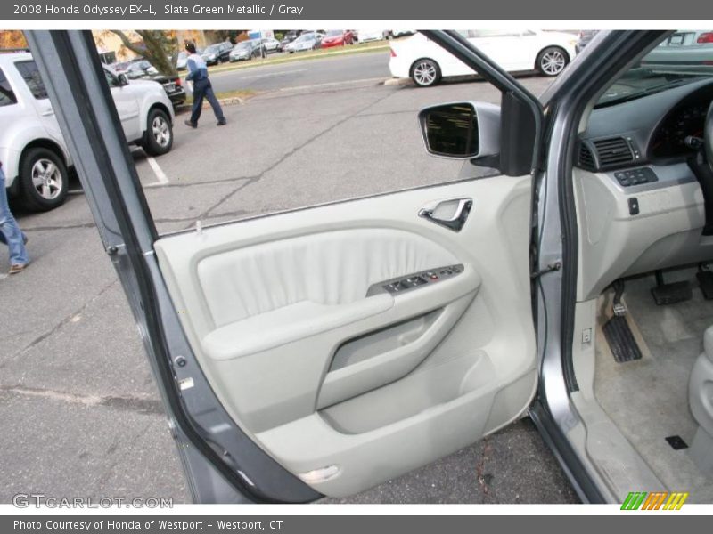 Slate Green Metallic / Gray 2008 Honda Odyssey EX-L