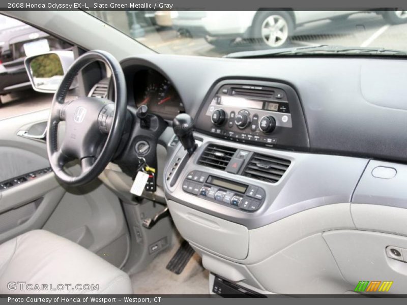 Slate Green Metallic / Gray 2008 Honda Odyssey EX-L