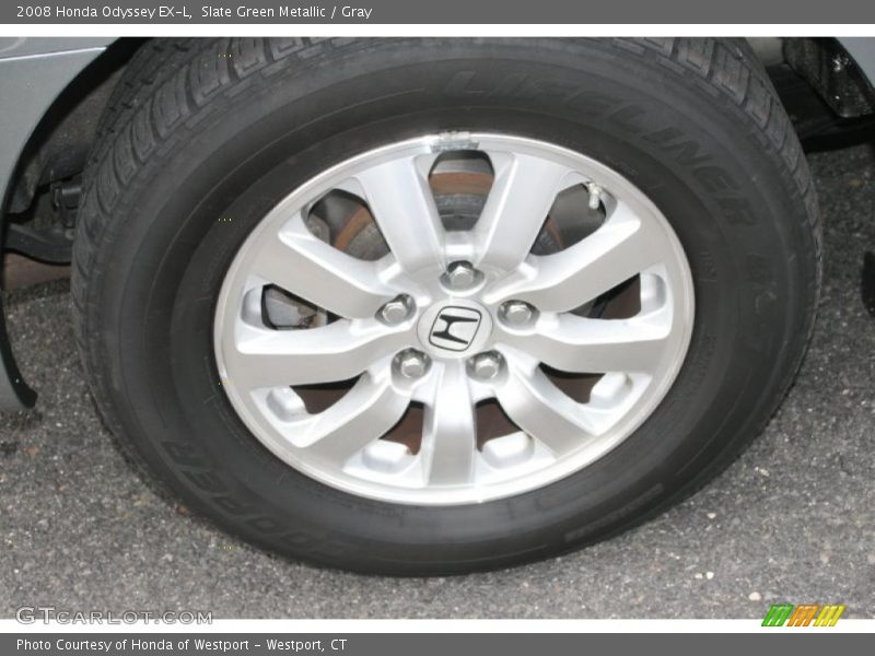 Slate Green Metallic / Gray 2008 Honda Odyssey EX-L