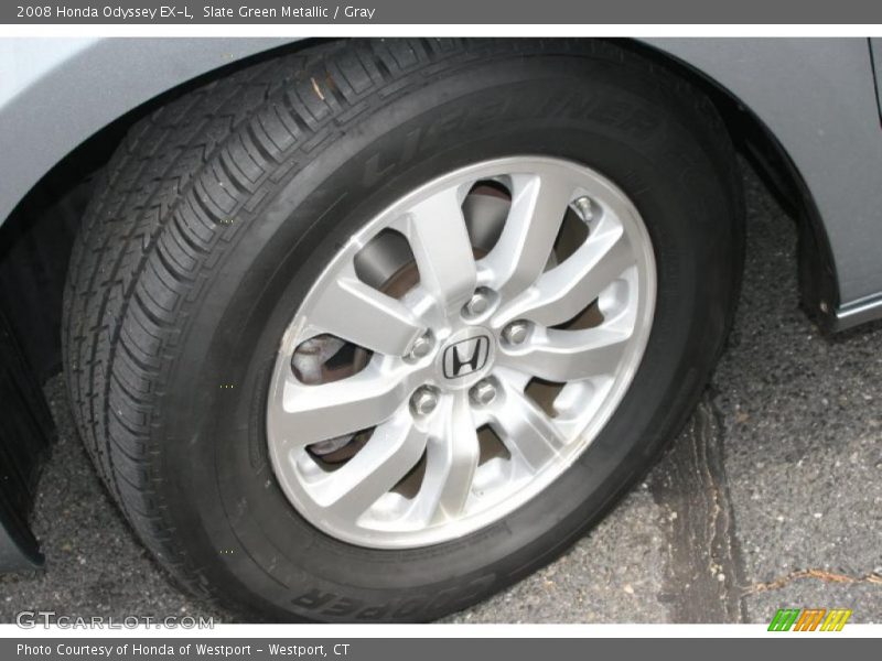 Slate Green Metallic / Gray 2008 Honda Odyssey EX-L