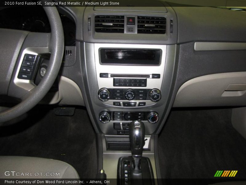 Sangria Red Metallic / Medium Light Stone 2010 Ford Fusion SE