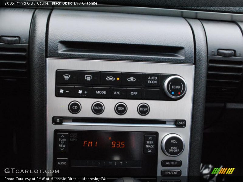 Black Obsidian / Graphite 2005 Infiniti G 35 Coupe
