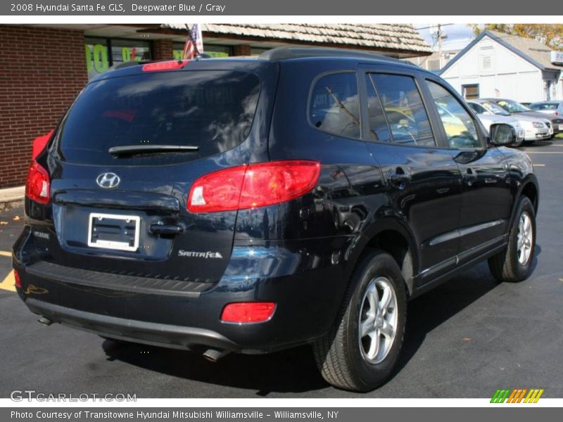 Deepwater Blue / Gray 2008 Hyundai Santa Fe GLS
