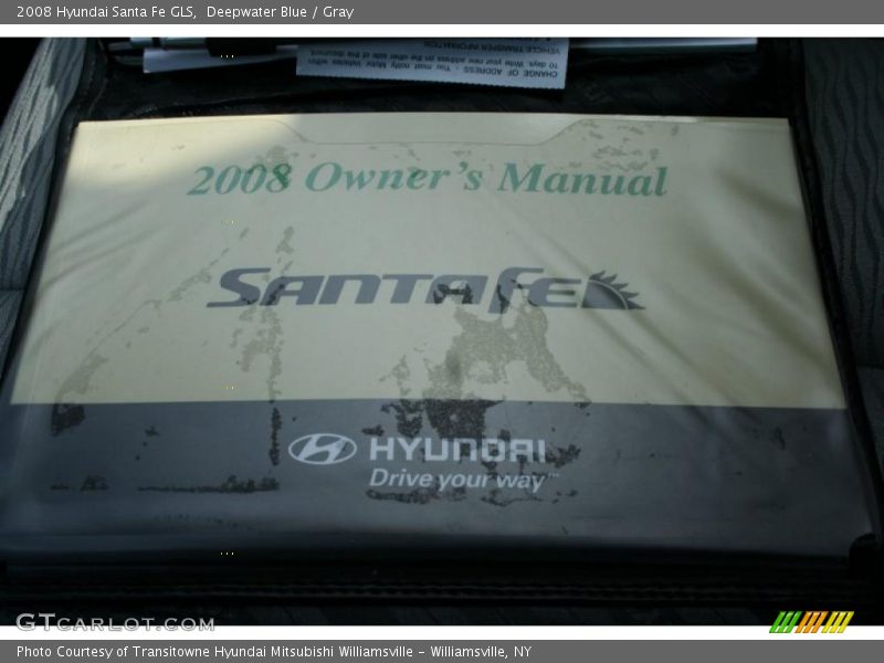 Deepwater Blue / Gray 2008 Hyundai Santa Fe GLS