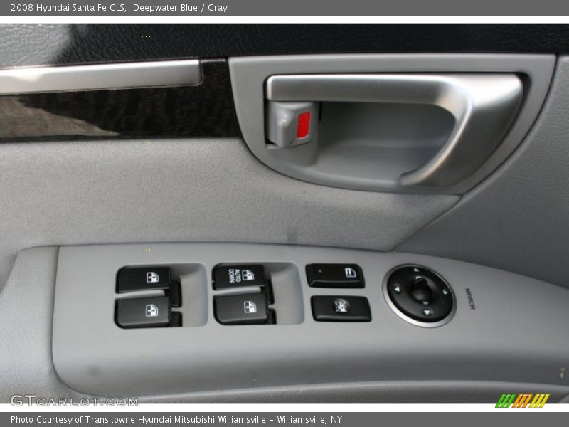 Deepwater Blue / Gray 2008 Hyundai Santa Fe GLS