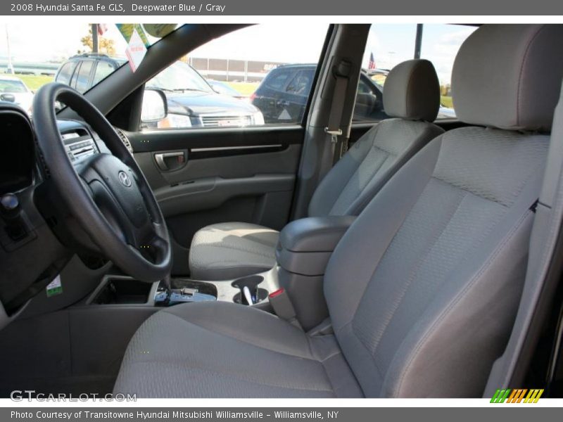 Deepwater Blue / Gray 2008 Hyundai Santa Fe GLS