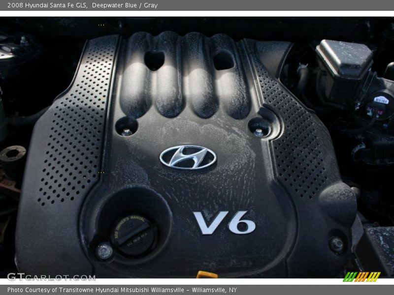 Deepwater Blue / Gray 2008 Hyundai Santa Fe GLS