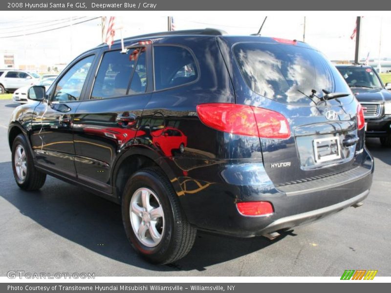 Deepwater Blue / Gray 2008 Hyundai Santa Fe GLS