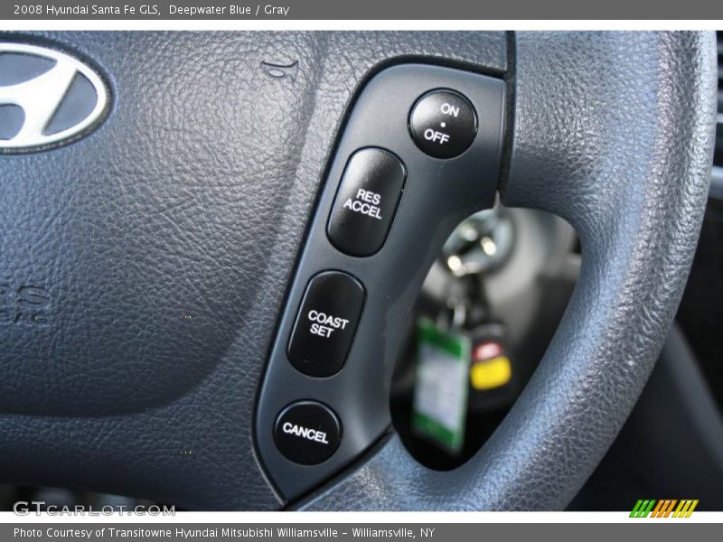 Deepwater Blue / Gray 2008 Hyundai Santa Fe GLS
