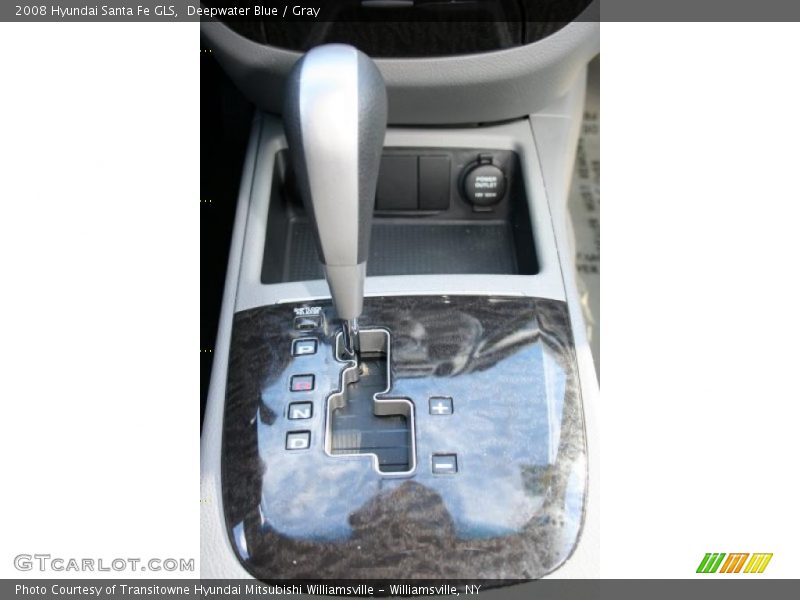 Deepwater Blue / Gray 2008 Hyundai Santa Fe GLS