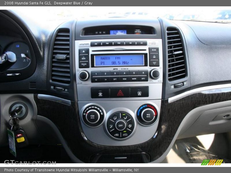 Deepwater Blue / Gray 2008 Hyundai Santa Fe GLS