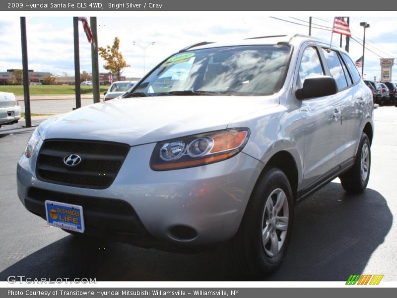 Bright Silver / Gray 2009 Hyundai Santa Fe GLS 4WD