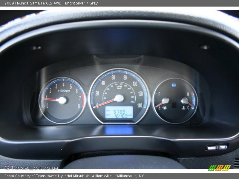 Bright Silver / Gray 2009 Hyundai Santa Fe GLS 4WD