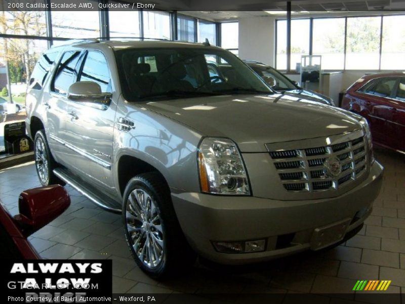 Quicksilver / Ebony 2008 Cadillac Escalade AWD
