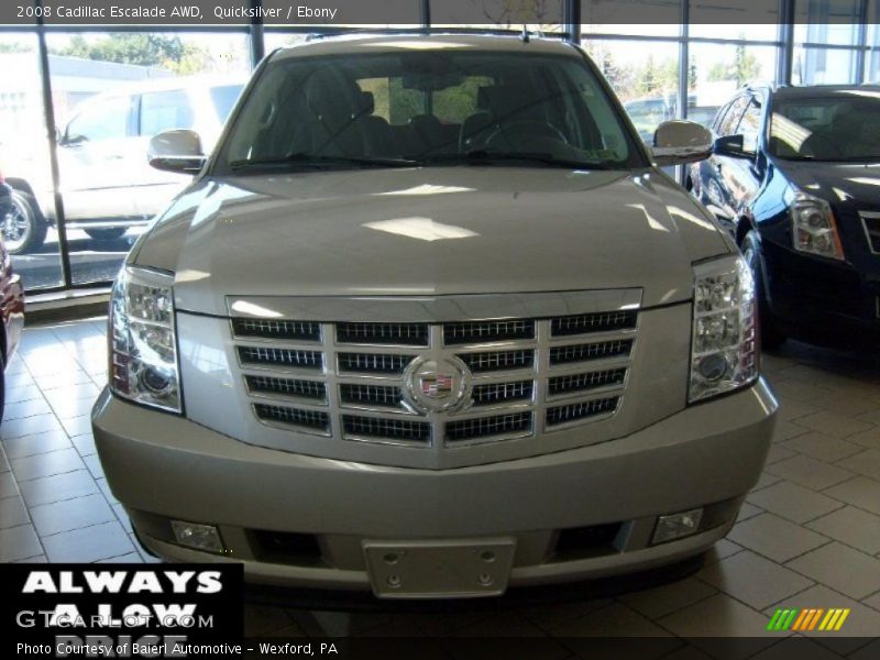 Quicksilver / Ebony 2008 Cadillac Escalade AWD
